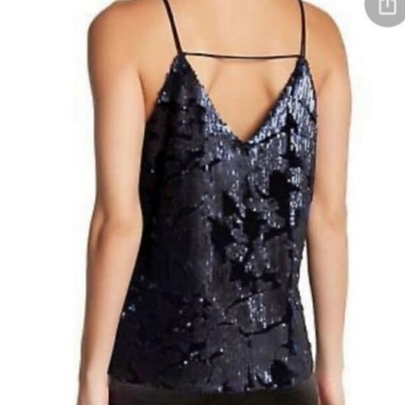 RO + DE Navy Sequined Tank - Picture 2 of 11